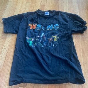*NSYNC graphic shirt cutout neck vintage print